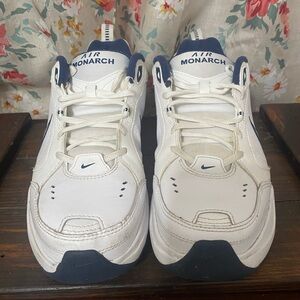 Nike Air Monarch IV - White / Navy Blue - Men’s Size 12